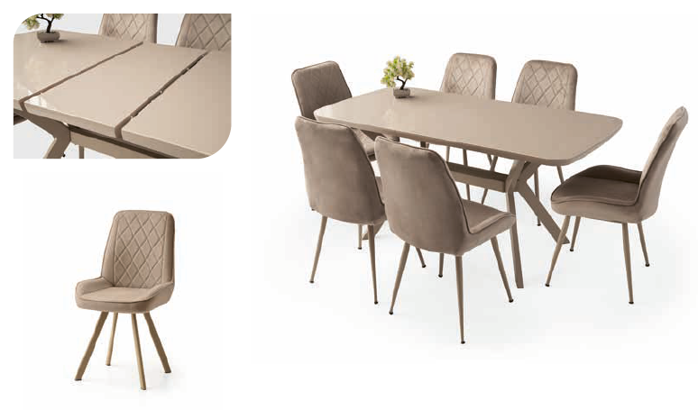 Anka Masa ve Fulya Sandalye - Tesla Ayak Detay