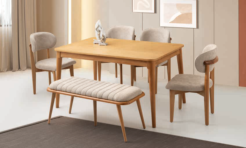 Fidan Masa – Nergis Sandalye – Deco Bench Takımı