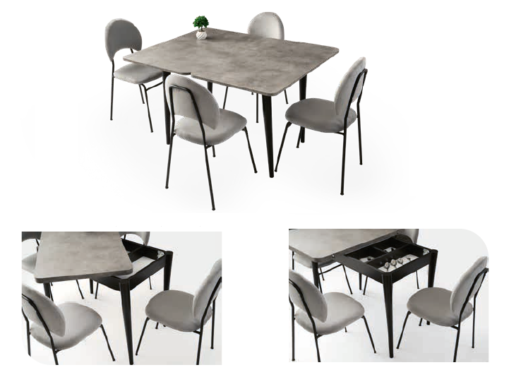 Gonca Masa 100x65 - Suna Sandalye Detay