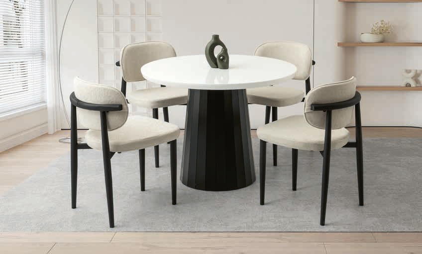 Orkide Siyah Pramit Masa – Siesta Sandalye Takımı