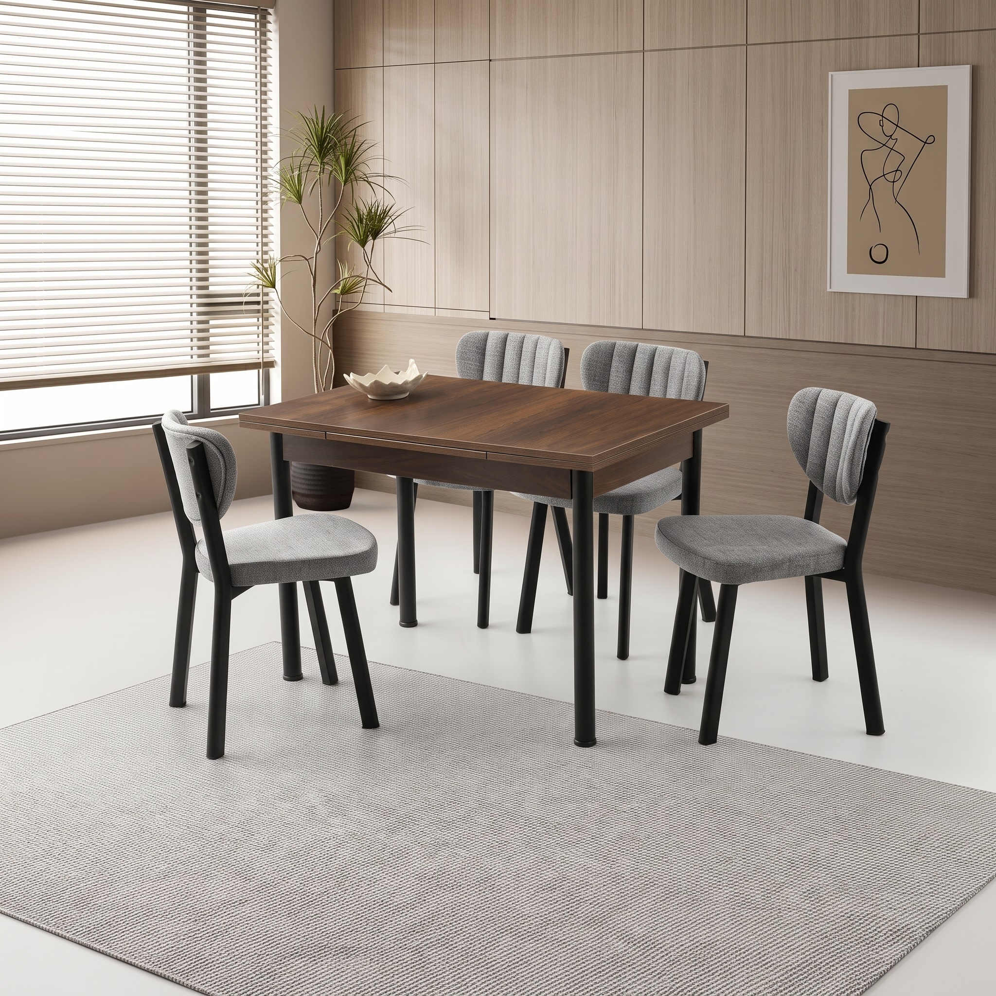 Smart Masa (110x70) ve Esinti Sandalye Takımı