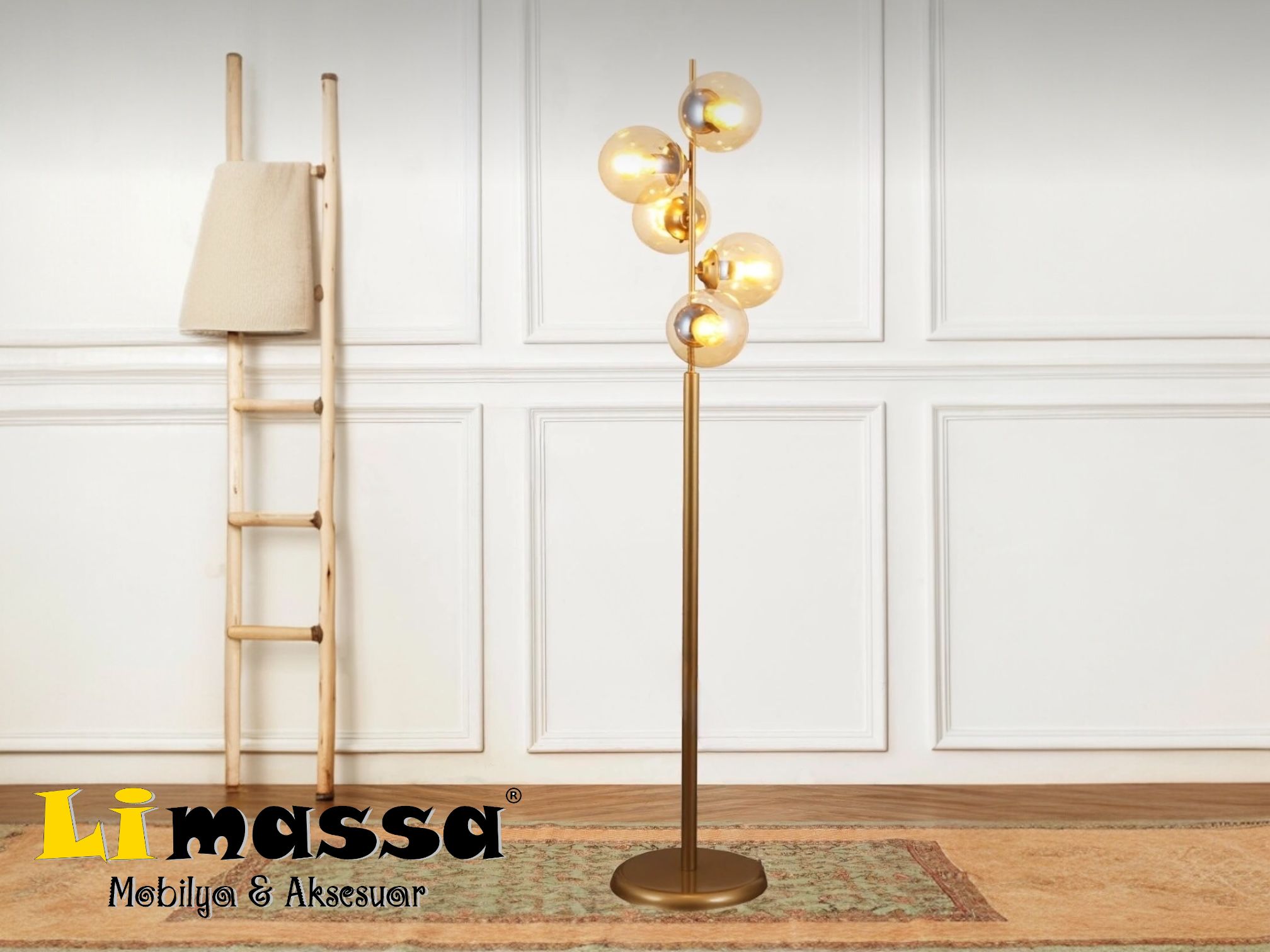 Uzel 5Li Eskitme Modern Tasarım Metal Lambader